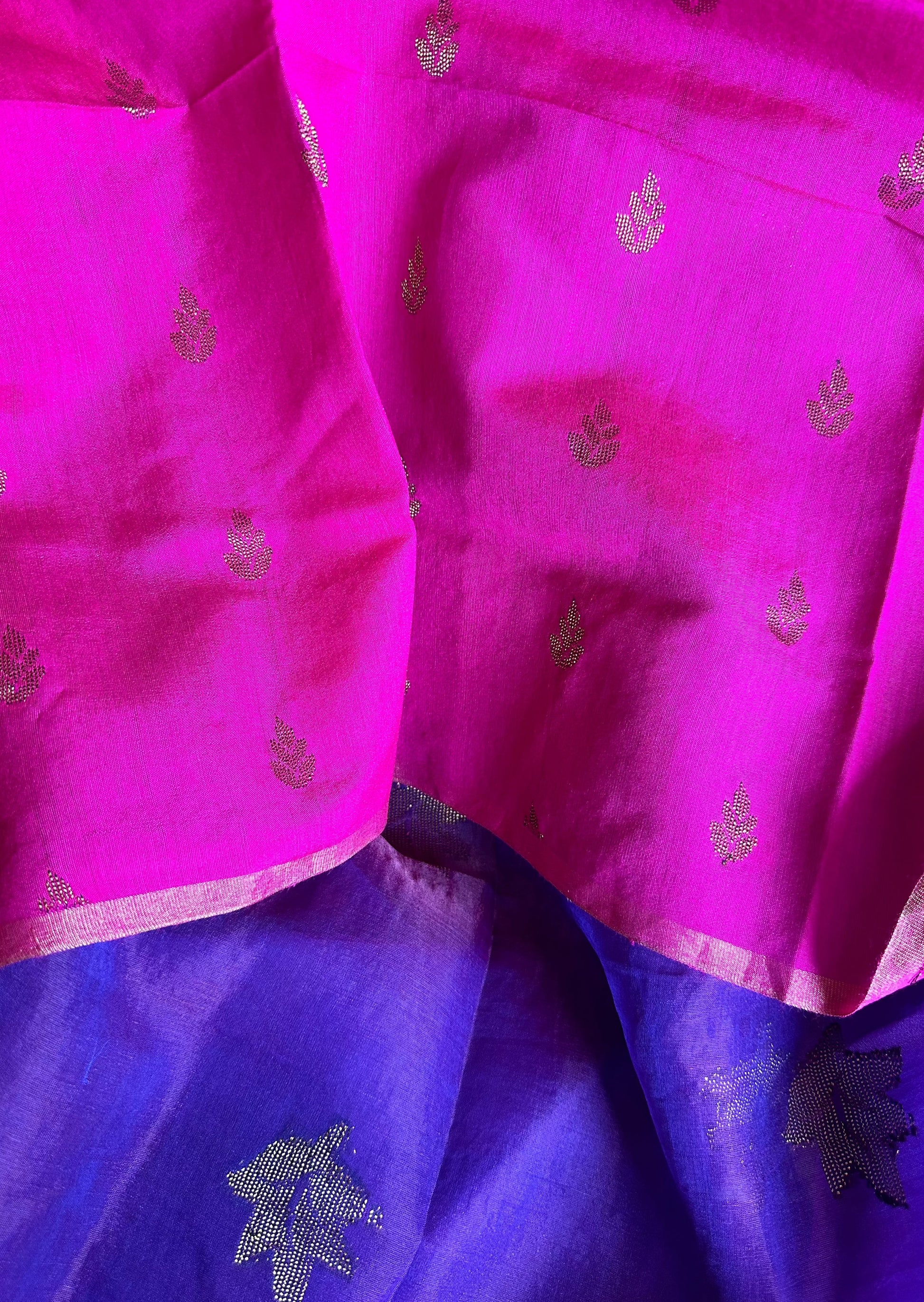 Pure Muslin Silk Handloom Jamdani Sari - Raahini