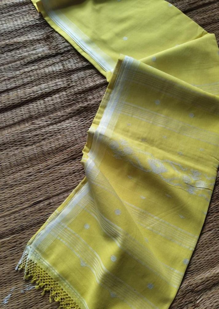 Hand Spun Pure Fine Cotton Jamdani - Raahini